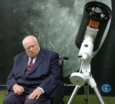 Sir Patrick Moore with the finished image